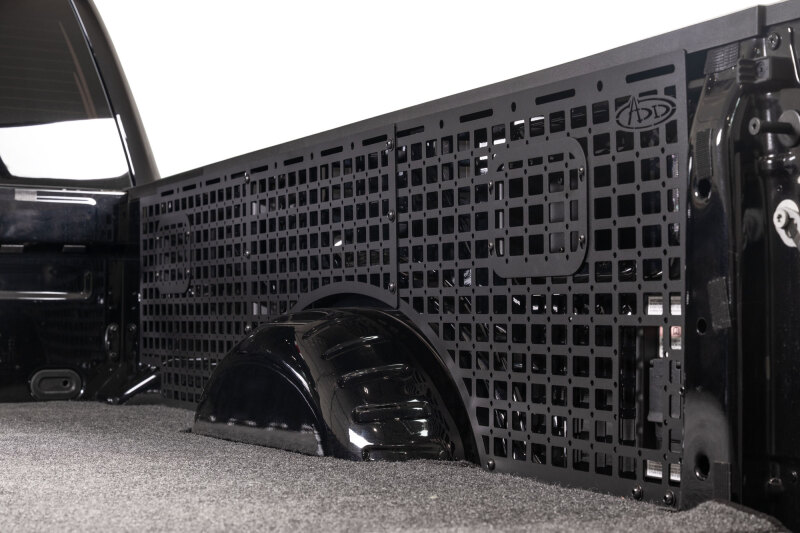 Ford Super Duty F-250 Molle Panel - Driver Side - Addictive Desert Designs - Bed Side Accessory Mounting Panel - Hammer Black - `23-`26